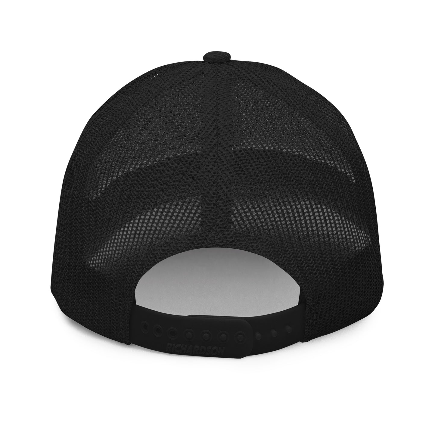 Black Trucker Hat Grey Logo